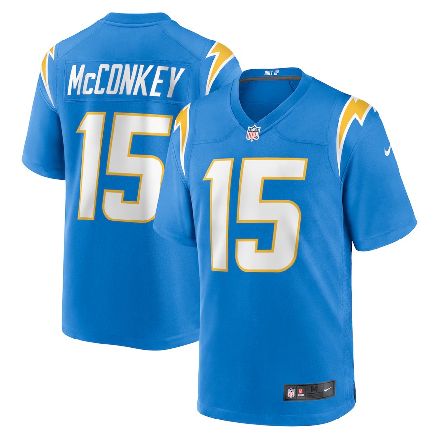 Men's Los Angeles Chargers Ladd McConkey Nike Powder Blue Player Game Jersey - Puhuasuan