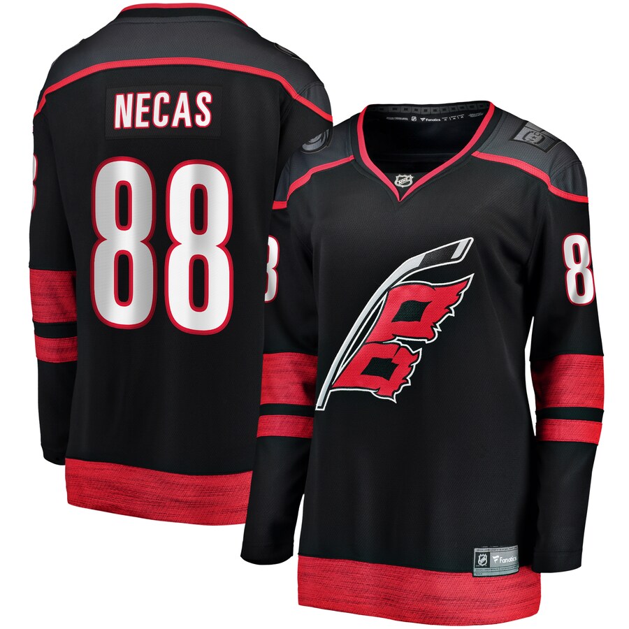 Women's Carolina Hurricanes Martin Necas Fanatics Branded Black Home Breakaway Player Jersey - Puhuasuan