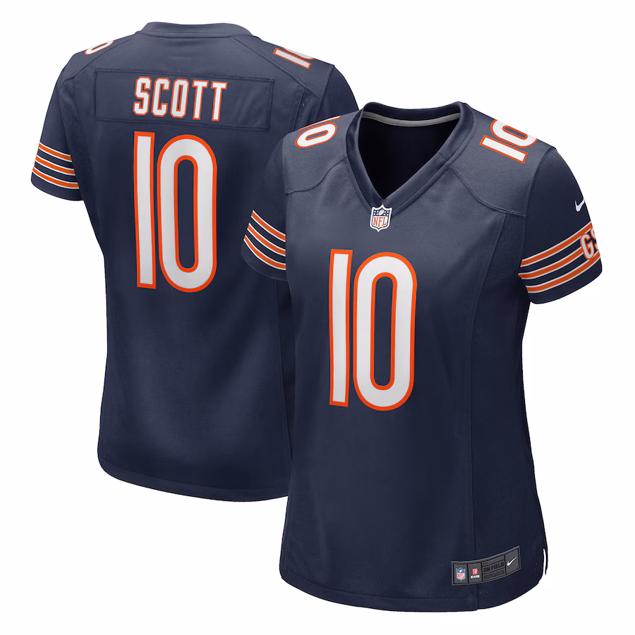 Women's Chicago Bears Tyler Scott Nike Navy Game Jersey - Puhuasuan