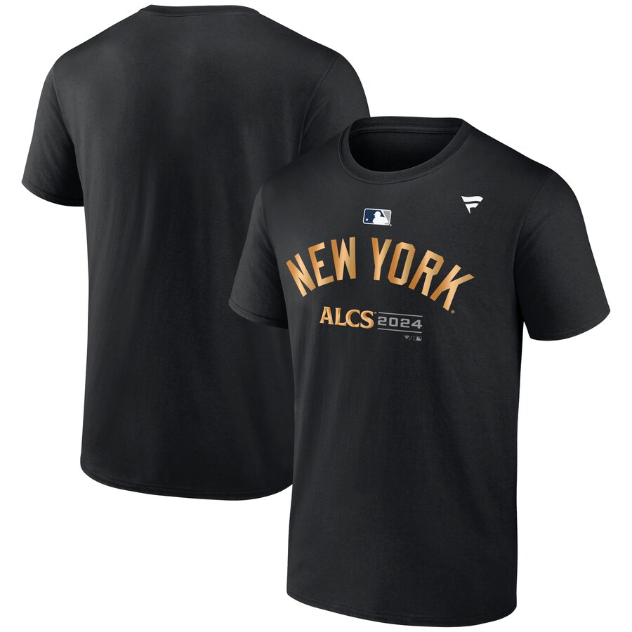 Men's New York Yankees Fanatics Black 2024 American League Division Series Champions Locker Room T-Shirt - Puhuasuan