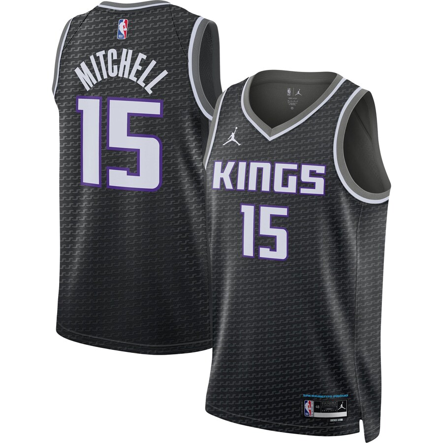 Unisex Sacramento Kings Davion Mitchell Jordan Brand Black Swingman Jersey - Statement Edition - Puhuasuan
