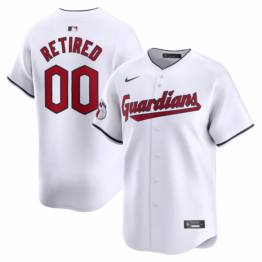 Men's Cleveland Guardians Nike White Home Limited Pick-A-Player Retired Roster Jersey - Puhuasuan
