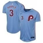 Youth Philadelphia Phillies Bryce Harper Nike Light Blue Alternate Limited Player Jersey - Puhuasuan