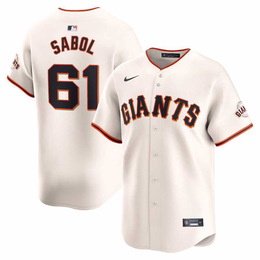 Men's San Francisco Giants Blake Sabol Nike Cream Home Limited Player Jersey - Puhuasuan