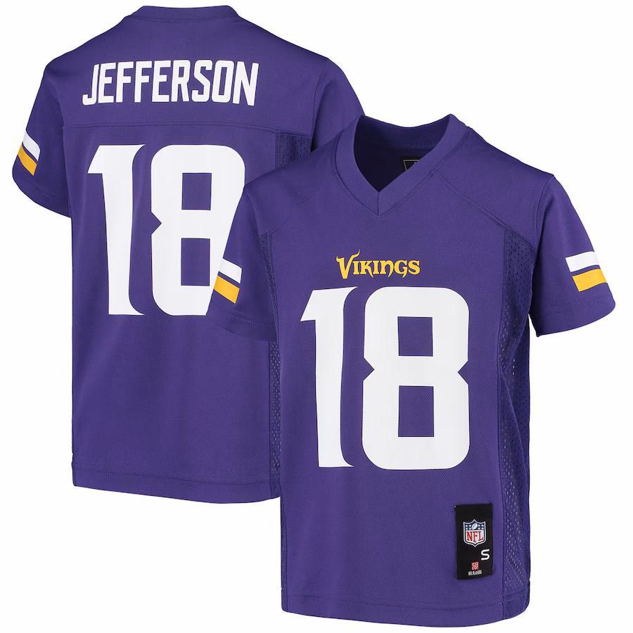 Youth Minnesota Vikings Justin Jefferson Purple Replica Player Jersey - Puhuasuan