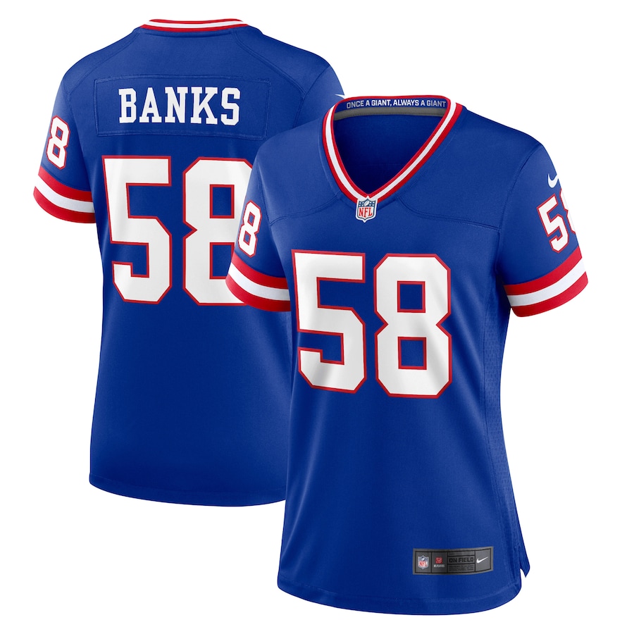 Women's New York Giants Carl Banks Nike Royal Classic Retired Player Game Jersey - Puhuasuan