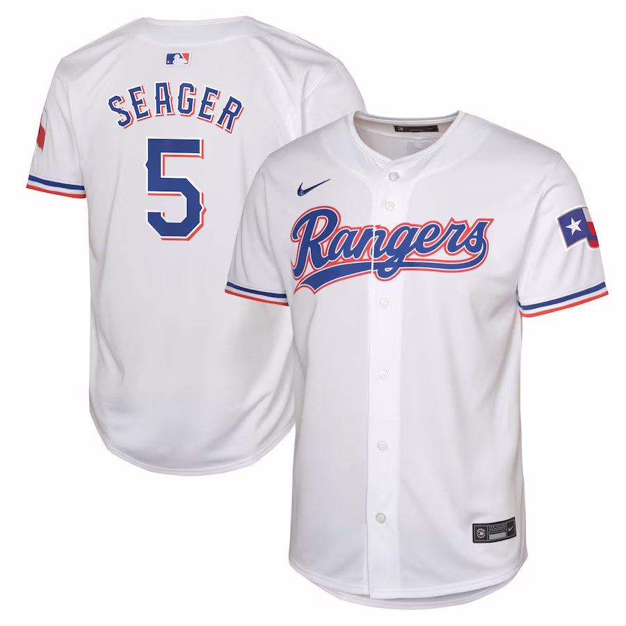 Youth Texas Rangers Corey Seager Nike White Home Limited Player Jersey - Puhuasuan
