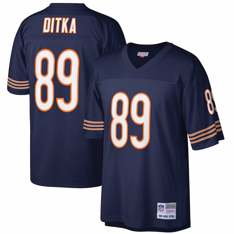 Men's Chicago Bears Mike Ditka Mitchell & Ness Navy Retired Player Legacy Replica Jersey - Puhuasuan