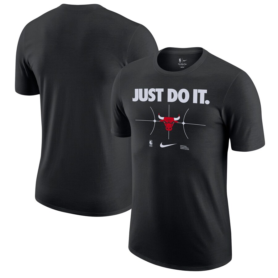 Men's Chicago Bulls Nike Black Just Do It T-Shirt - Puhuasuan