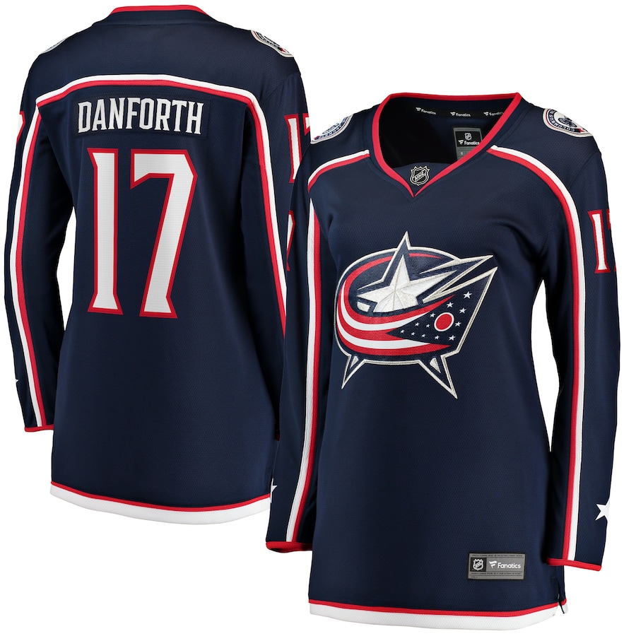 Women's Columbus Blue Jackets Justin Danforth Fanatics Navy Home Breakaway Player Jersey - Puhuasuan