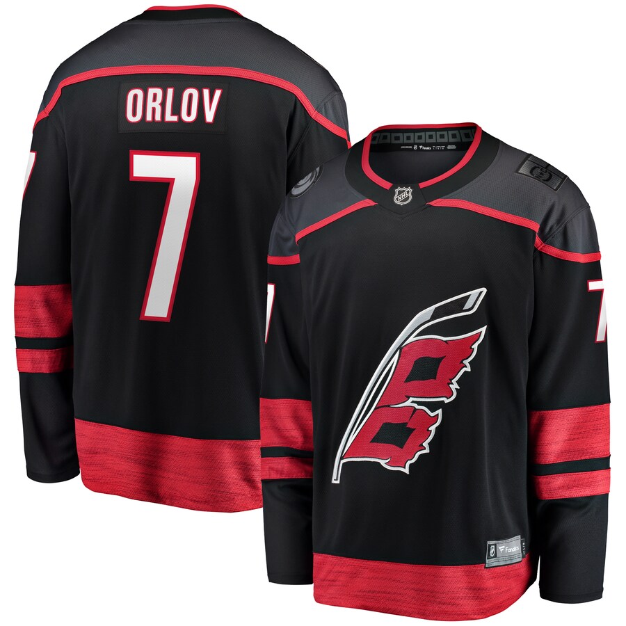 Men's Carolina Hurricanes Dmitry Orlov Fanatics Branded Black Home Breakaway Jersey - Puhuasuan