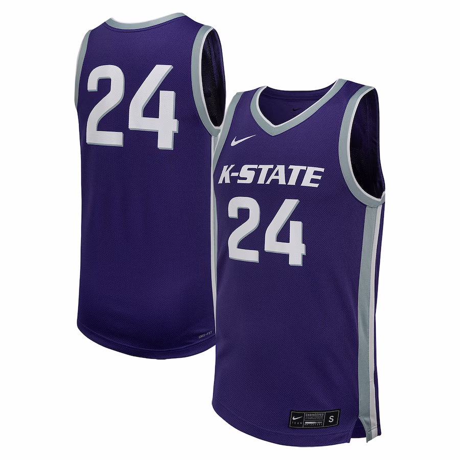 # Kansas State Wildcats Nike Replica Basketball Jersey - Purple - Puhuasuan