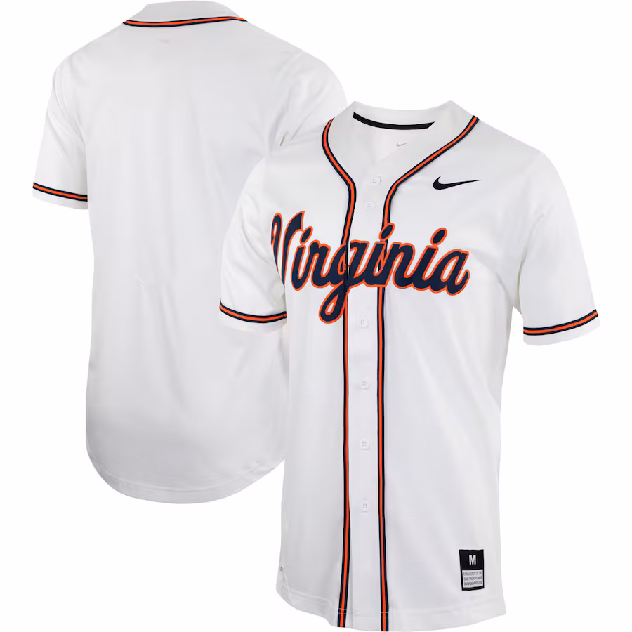 Men's Nike White Virginia Cavaliers Replica Baseball Jersey - Puhuasuan