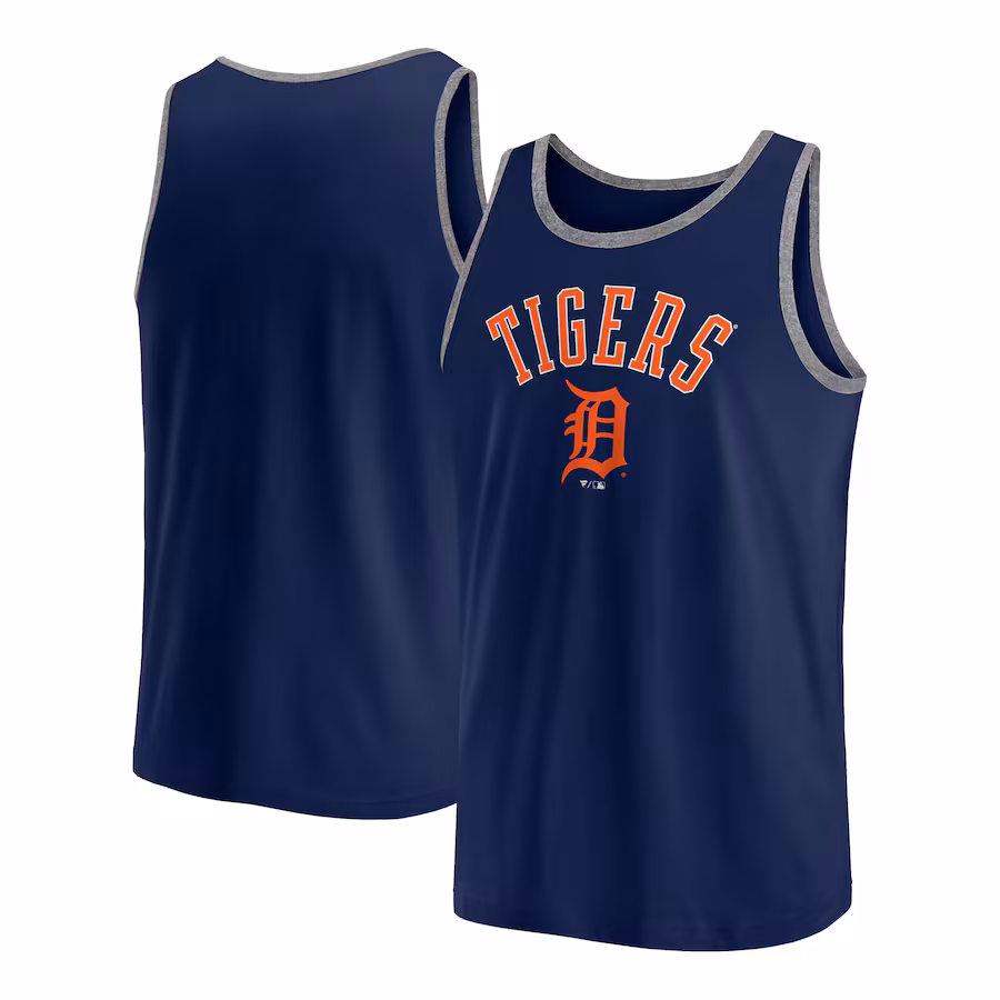 Men's Detroit Tigers Fanatics Navy Bet Tank Top - Puhuasuan
