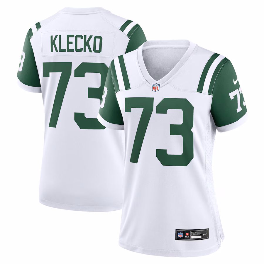 Women's New York Jets Joe Klecko Nike White Classic Alternate Retired Player Game Jersey - Puhuasuan