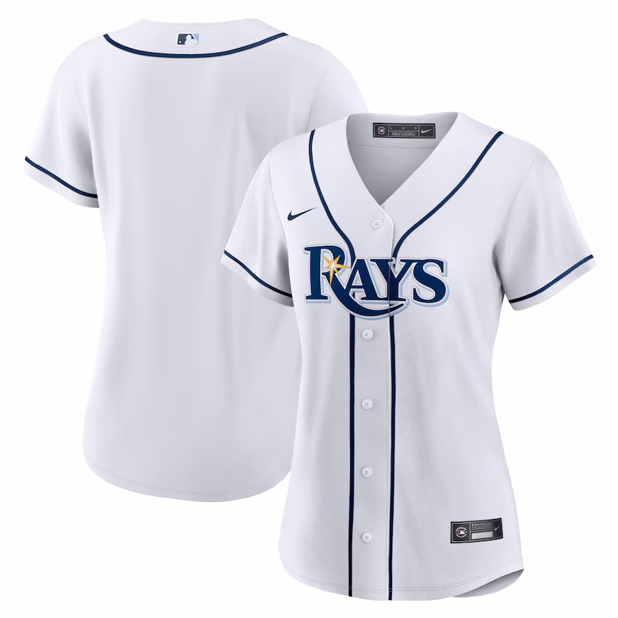 Women's Tampa Bay Rays Nike White Home Replica Team Jersey - Puhuasuan