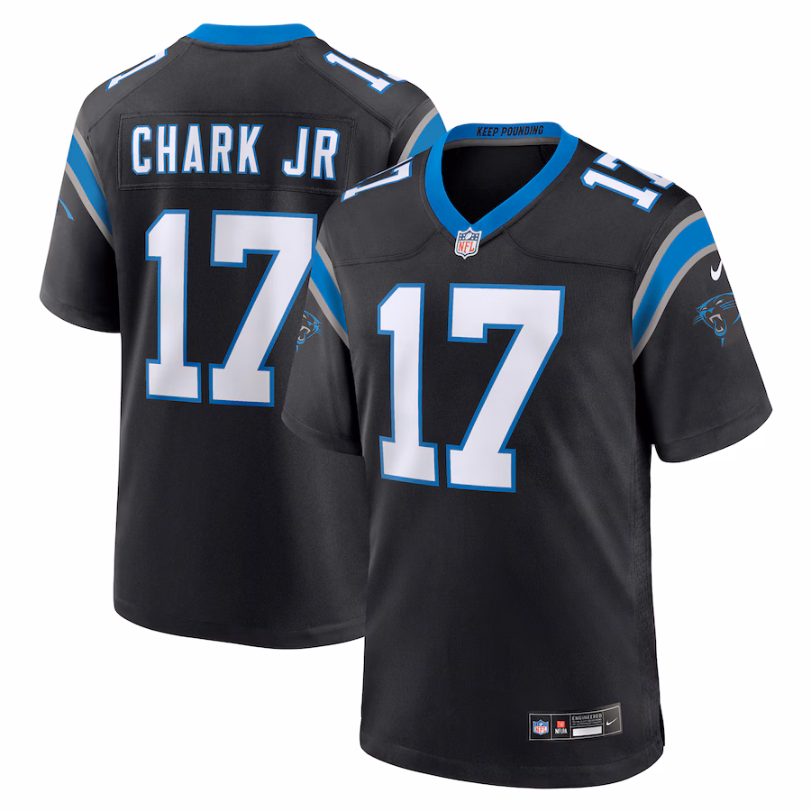 Men's Carolina Panthers DJ Chark Jr. Nike Black Game Jersey - Puhuasuan