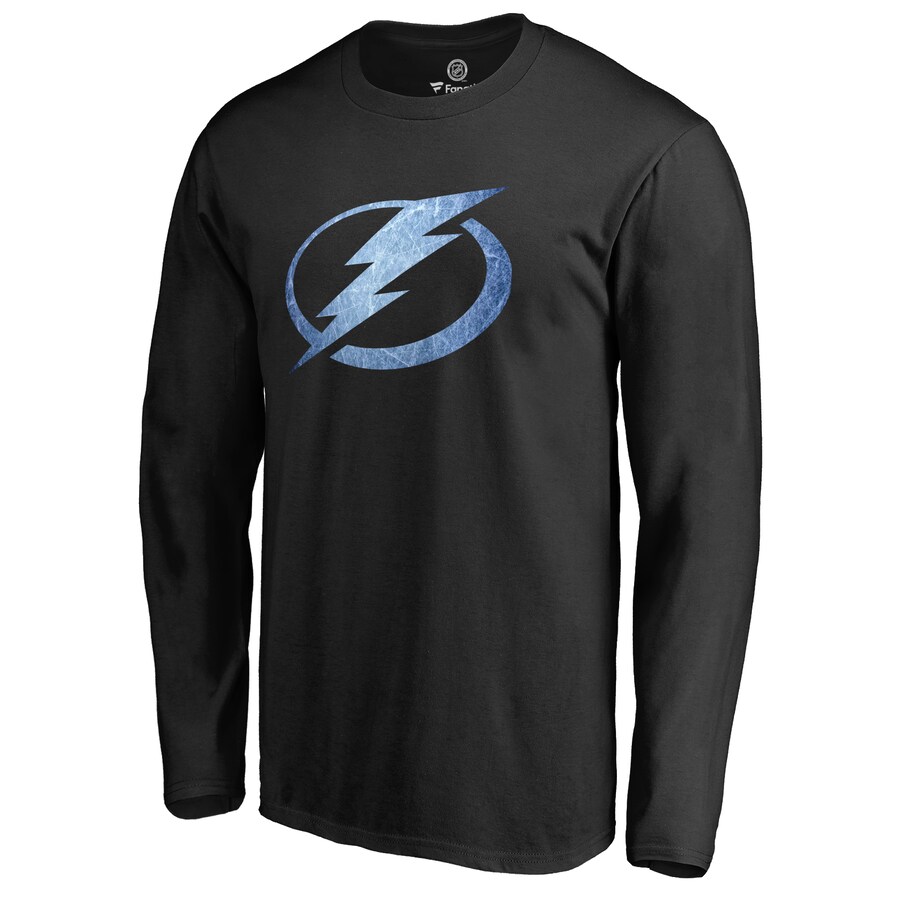 Men's Tampa Bay Lightning Black Pond Hockey Long Sleeve T-Shirt - Puhuasuan