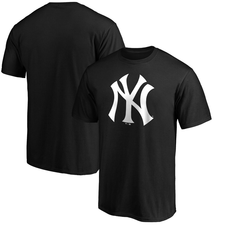 Men's New York Yankees Black Primary Logo T-Shirt - Puhuasuan