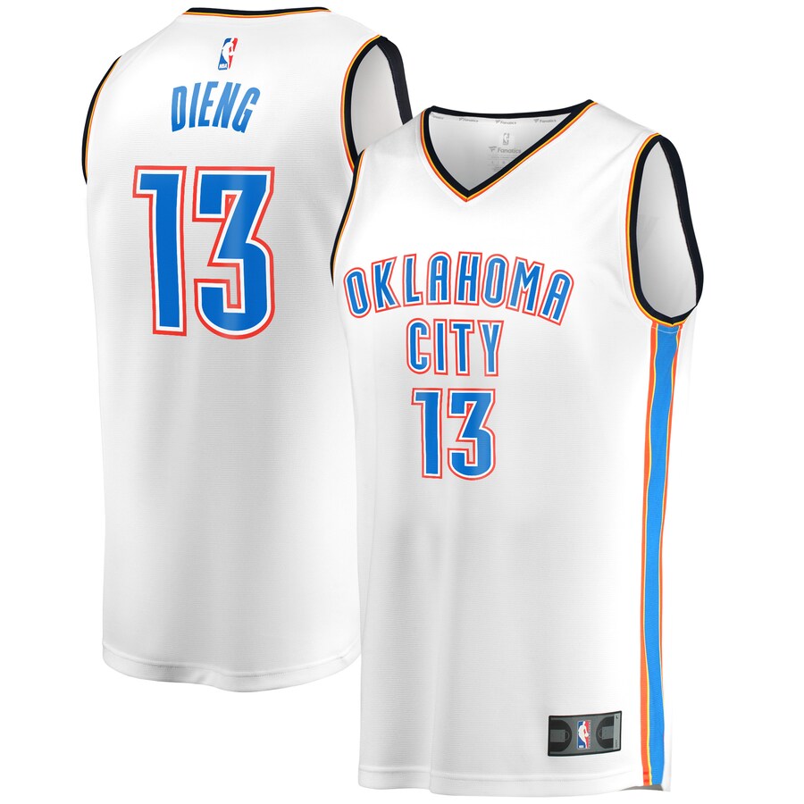 Men's Oklahoma City Thunder Ousmane Dieng Fanatics White Fast Break Player Jersey - Association Edition - Puhuasuan