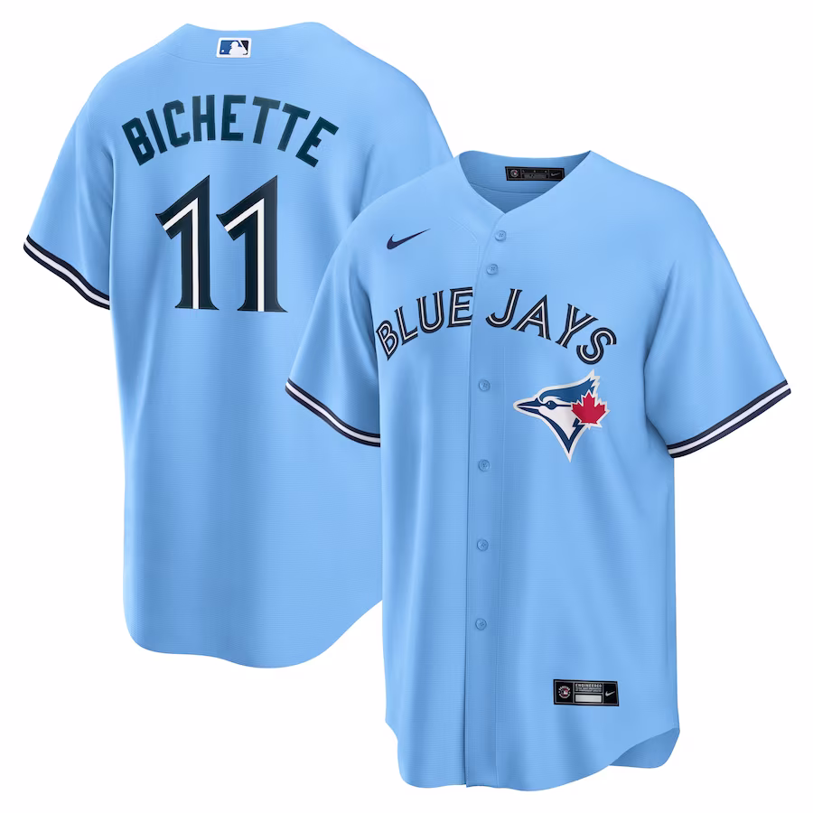 Men's Toronto Blue Jays Bo Bichette Nike Powder Blue Alternate Replica Player Name Jersey - Puhuasuan