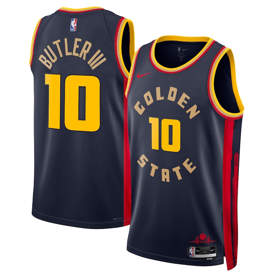 Unisex Golden State Warriors Jimmy Butler Nike Navy Swingman Jersey - City Edition - Puhuasuan