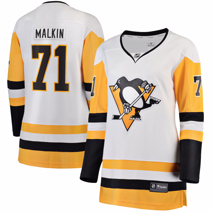Men's Pittsburgh Penguins Evgeni Malkin Fanatics White Premier Breakaway Player Jersey - Puhuasuan