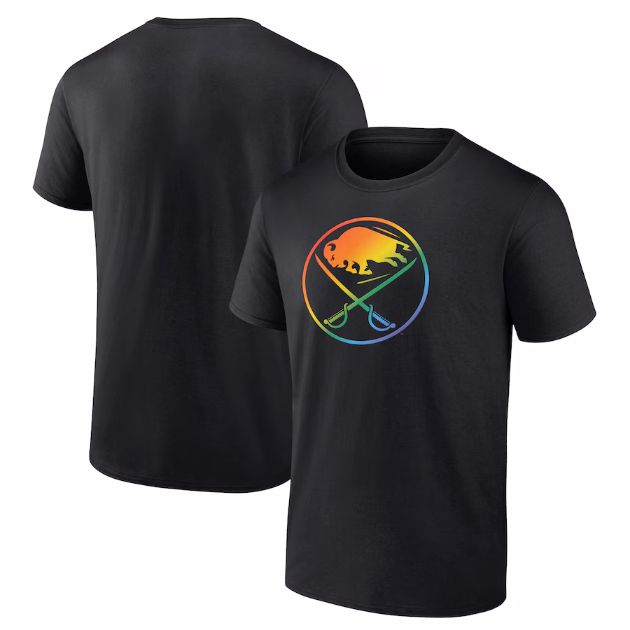 Men's Buffalo Sabres Black Team Pride T-Shirt - Puhuasuan