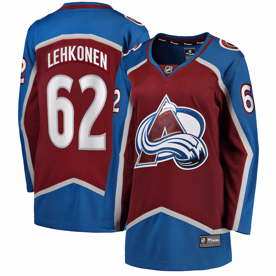 Women's Colorado Avalanche Artturi Lehkonen Fanatics Burgundy Home Breakaway Player Jersey - Puhuasuan