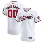 Men's Washington Nationals Nike White Home Elite Custom Jersey - Puhuasuan