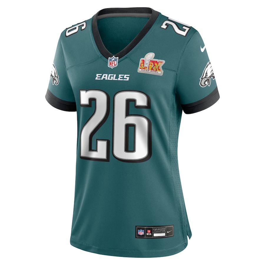 Women's Philadelphia Eagles Saquon Barkley Nike Midnight Green Super Bowl LIX Game Player Jersey - Puhuasuan