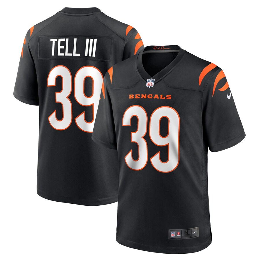 Men's Cincinnati Bengals Marvell Tell III Nike Black Game Player Jersey - Puhuasuan