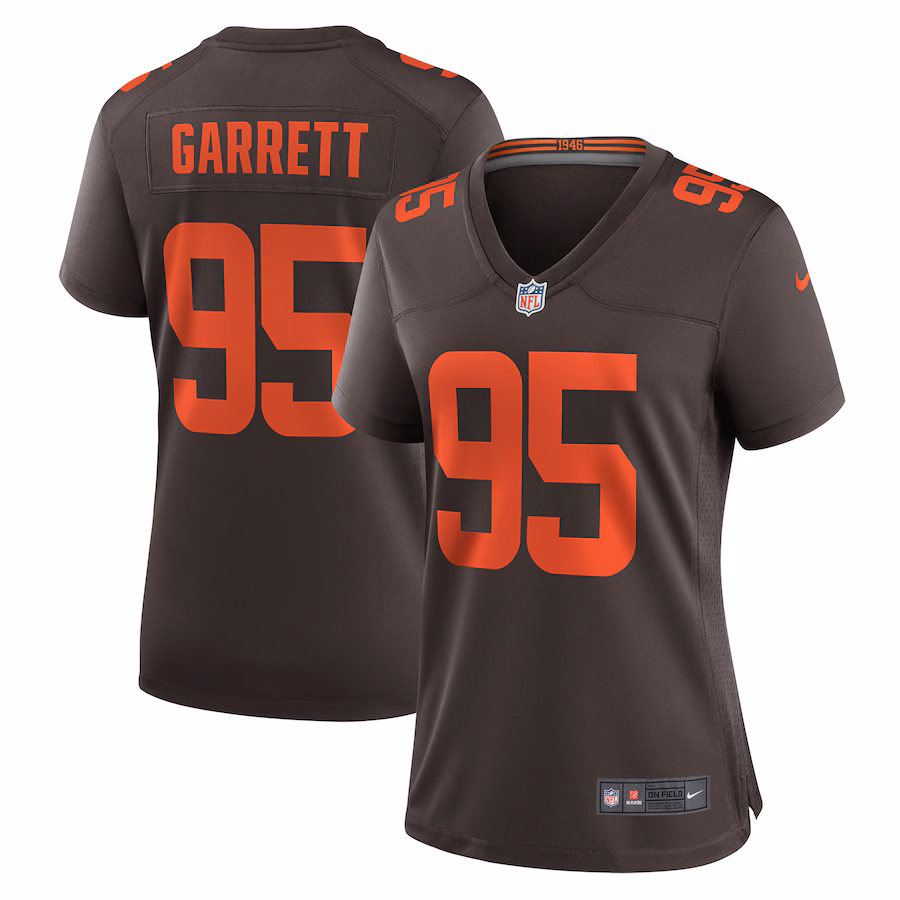 Women's Cleveland Browns Myles Garrett Nike Brown Alternate Game Jersey - Puhuasuan