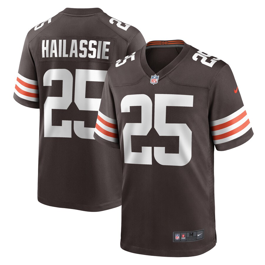 Men's Cleveland Browns Kahlef Hailassie Nike  Brown Team Game Jersey - Puhuasuan
