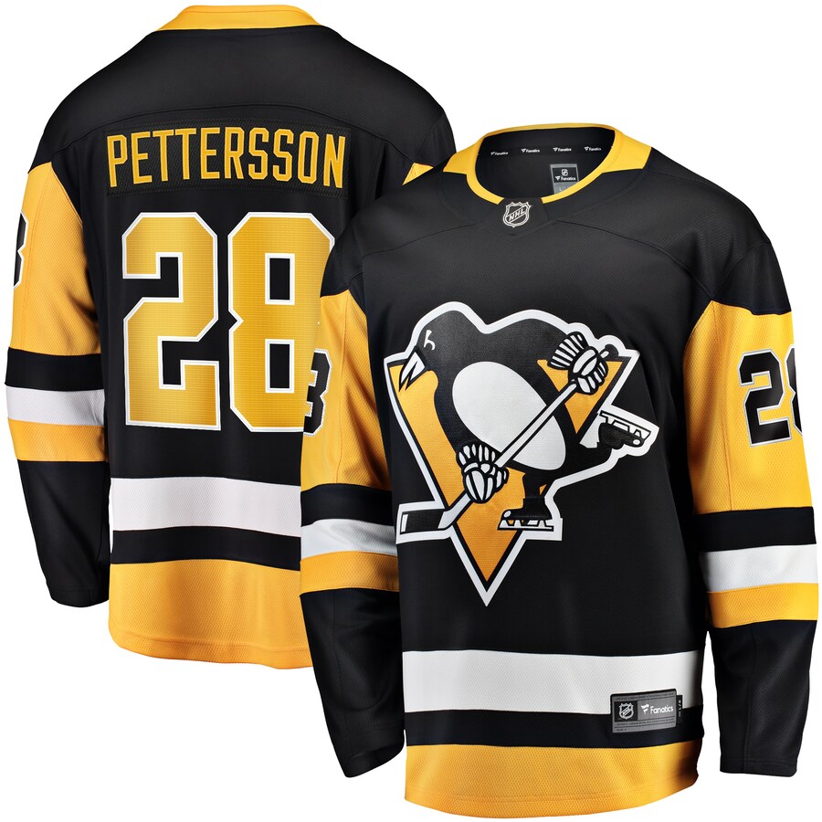Men's Pittsburgh Penguins Marcus Pettersson Fanatics Branded Black Home Breakaway Jersey - Puhuasuan