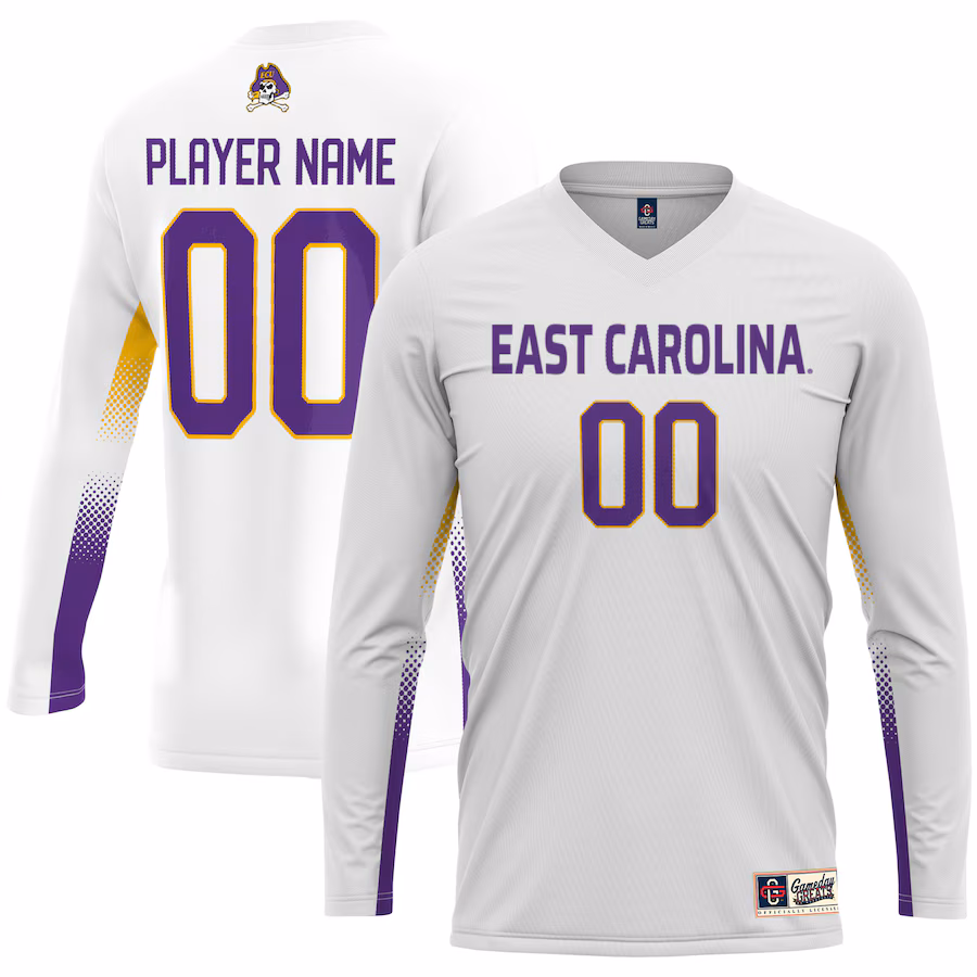 ECU Pirates GameDay Greats Unisex NIL Lightweight Volleyball Jersey - White - Puhuasuan