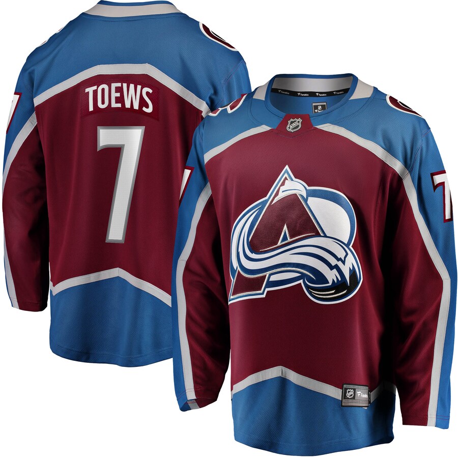 Men's Colorado Avalanche Devon Toews Fanatics Branded Burgundy Home Breakaway Player Jersey - Puhuasuan