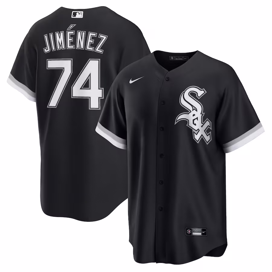 Men's Chicago White Sox Eloy Jimenez Nike Black Alternate Replica Player Name Jersey - Puhuasuan