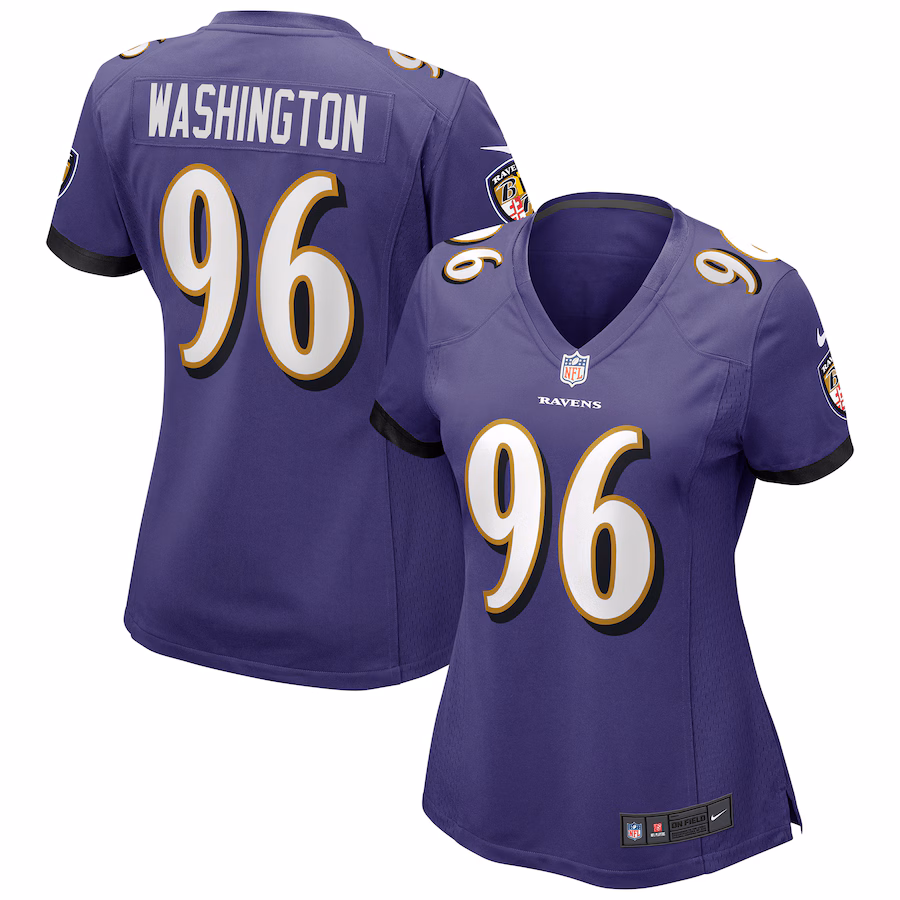 Women's Baltimore Ravens Broderick Washington Nike Purple Game Jersey - Puhuasuan