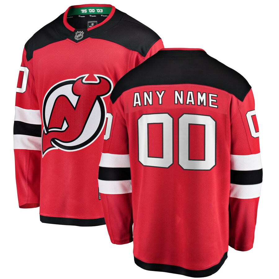 Men's New Jersey Devils Fanatics Branded Red Home Breakaway Custom Jersey - Puhuasuan