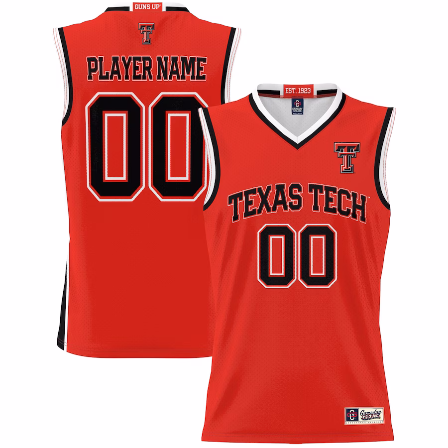 Texas Tech Red Raiders GameDay Greats Unisex  Lightweight NIL Pick-A-Player Basketball Jersey - Red - Puhuasuan