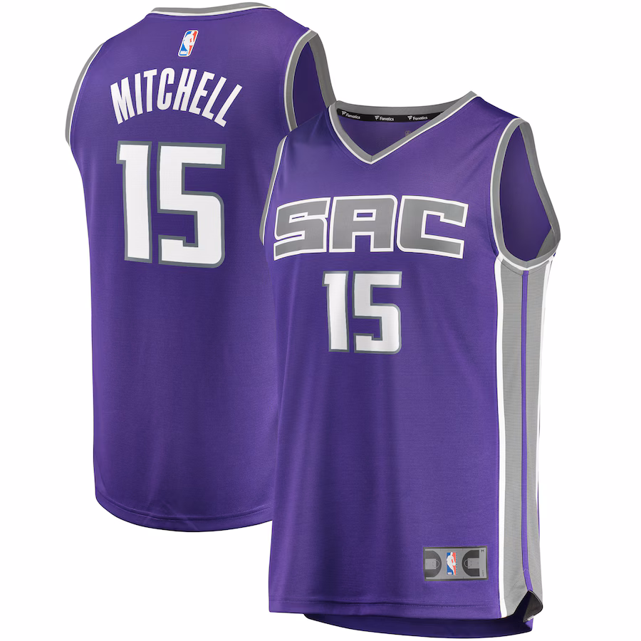 Youth Sacramento Kings Davion Mitchell Fanatics Purple Fast Break Replica Jersey - Icon Edition - Puhuasuan