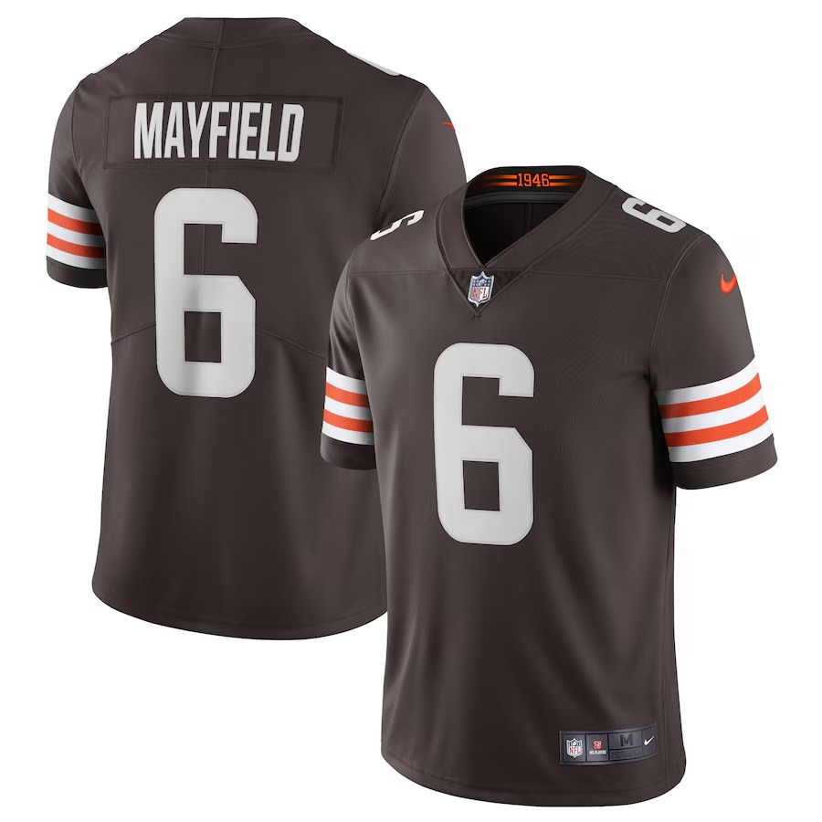 Men's Cleveland Browns Baker Mayfield Nike Brown Vapor Limited Player Jersey - Puhuasuan