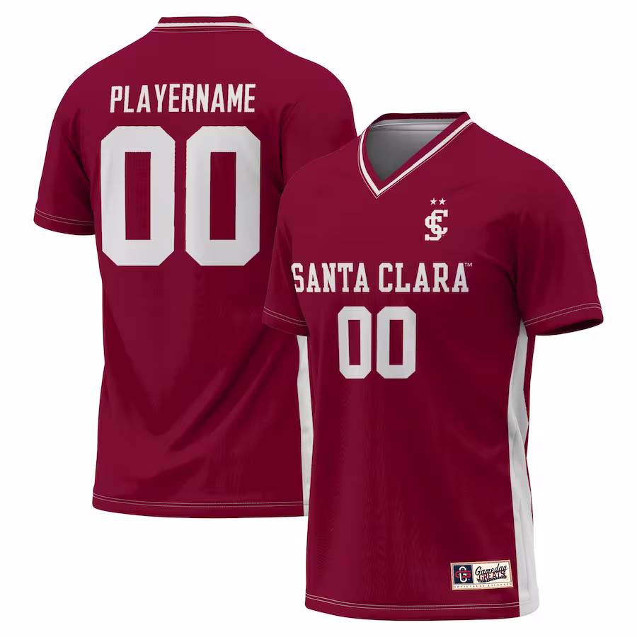 Santa Clara Broncos GameDay Greats Unisex NIL Pick-A-Player Lightweight Women's Soccer Jersey - Maroon - Puhuasuan