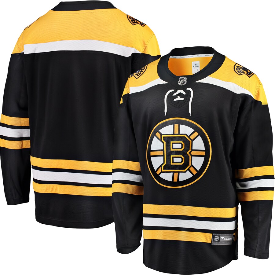 Men's Boston Bruins Fanatics Branded Black Breakaway Home Jersey - Puhuasuan