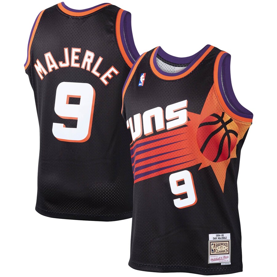 Men's Phoenix Suns Dan Majerle Mitchell & Ness Black 1994/95 Hardwood Classics Swingman Jersey - Puhuasuan