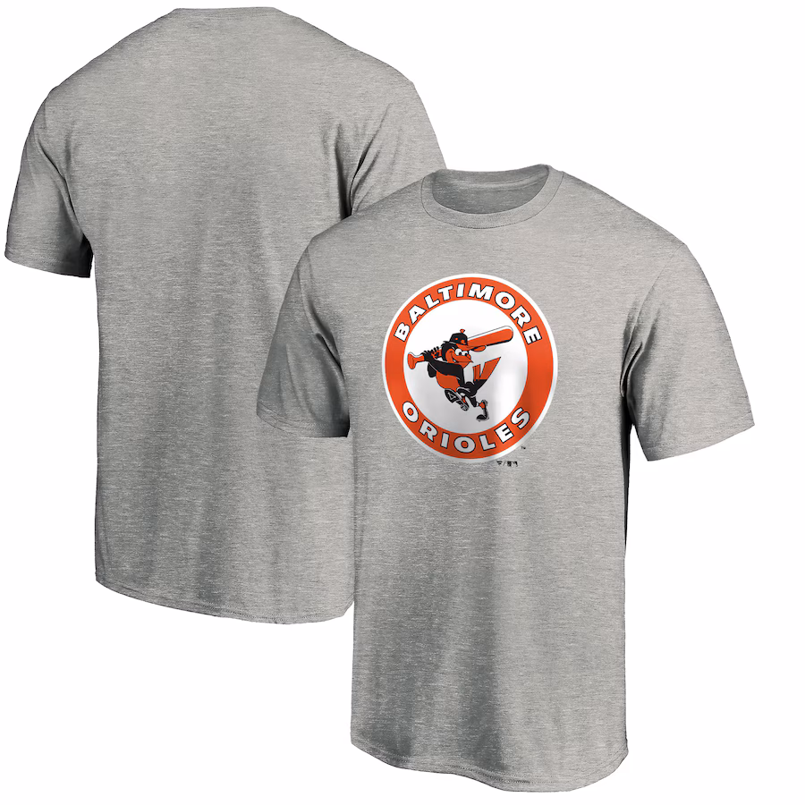Men's Baltimore Orioles Ash Cooperstown Collection Forbes T-Shirt - Puhuasuan