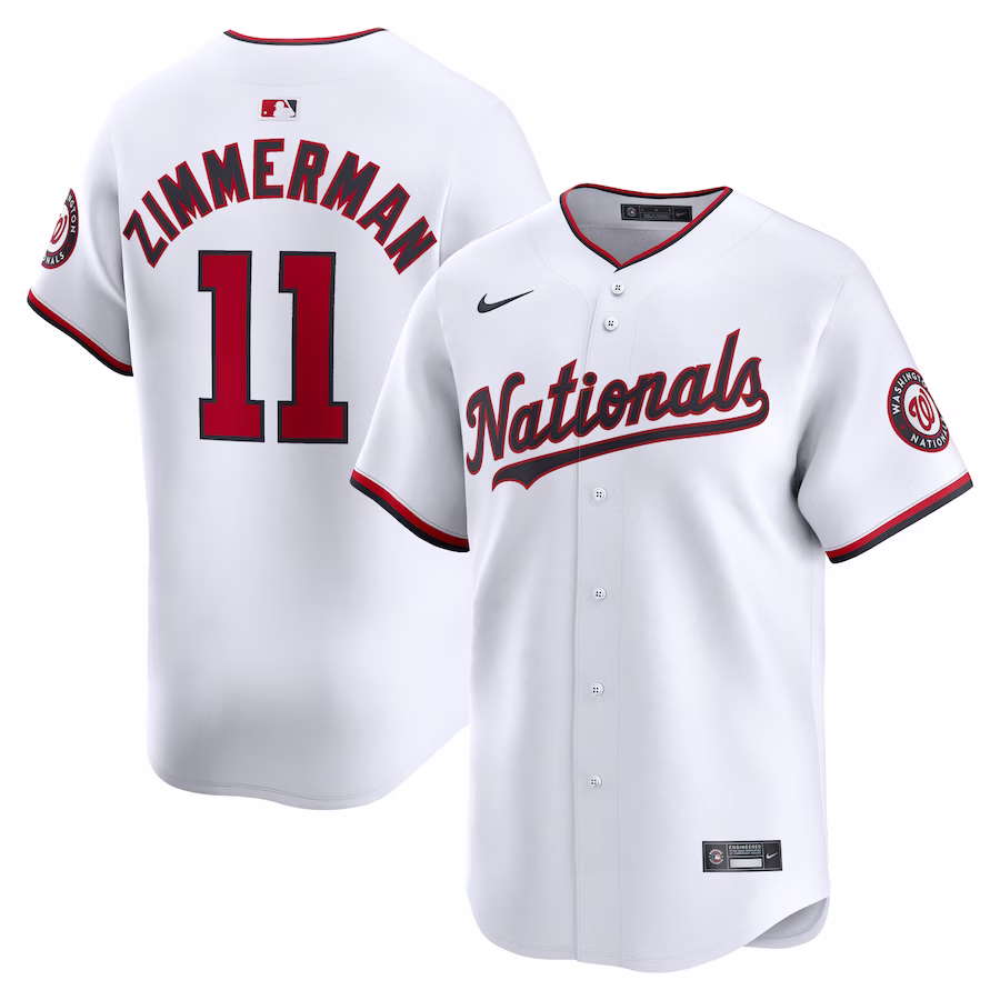 Men's Washington Nationals Ryan Zimmerman Nike White Home Limited Player Jersey - Puhuasuan