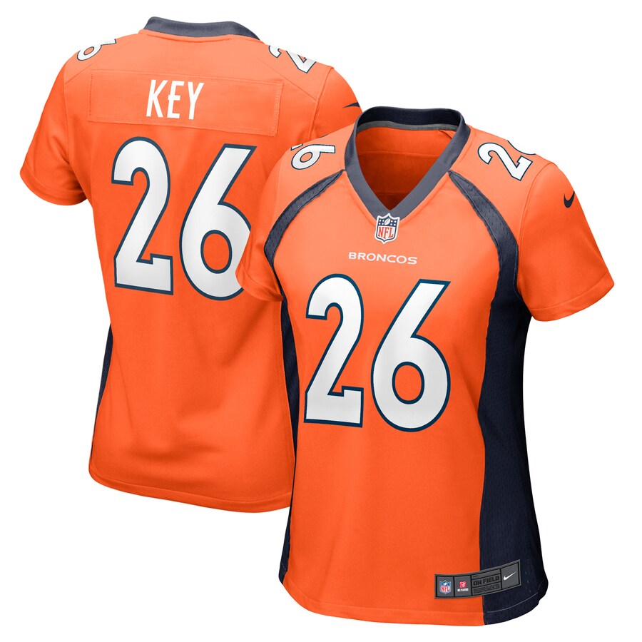 Women's Denver Broncos Devon Key Nike  Orange Team Game Jersey - Puhuasuan