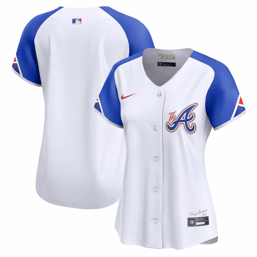 Women's Atlanta Braves  Nike White City Connect Limited Jersey - Puhuasuan